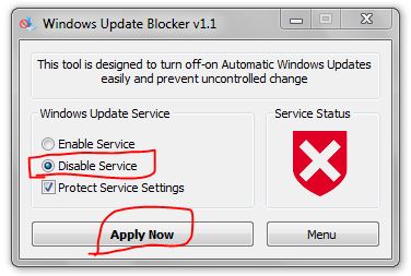 windows update blocker v1.1